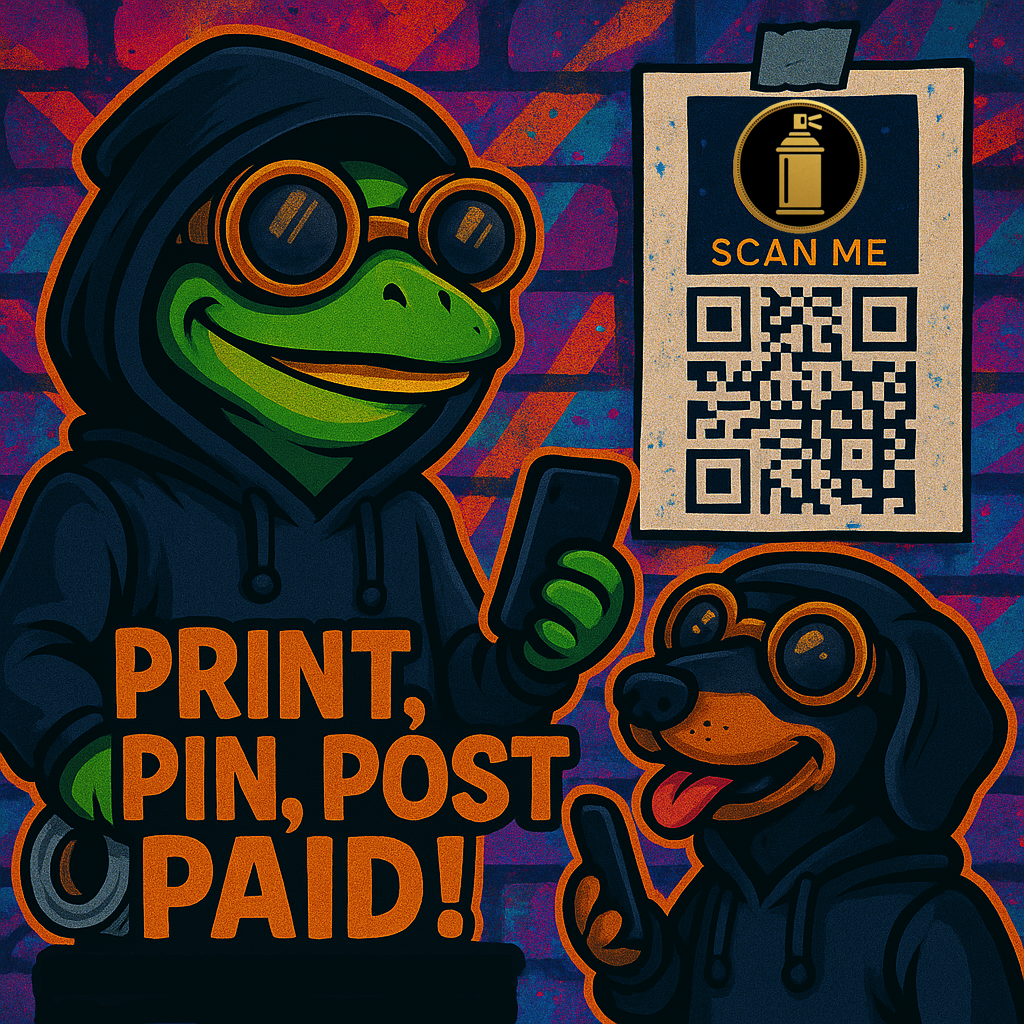 Print, Pin, Post, QR